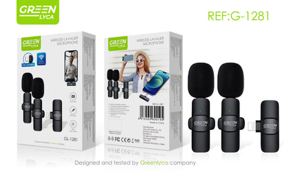 Micrófono Grabador de Voz Lavalier 2 en 1 – Inalámbrico, Portátil y Ultra Mini