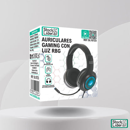 Auriculares gaming con luz RGB